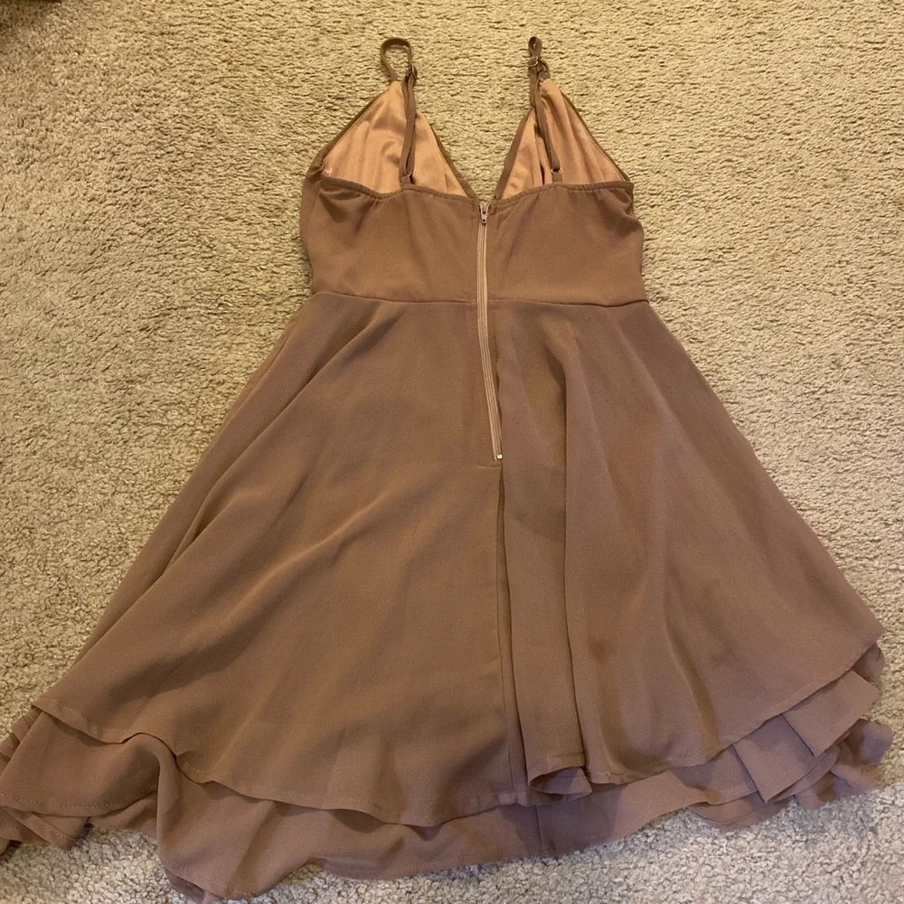 Muave flowy Windsor mini dress - Picture 4 of 6